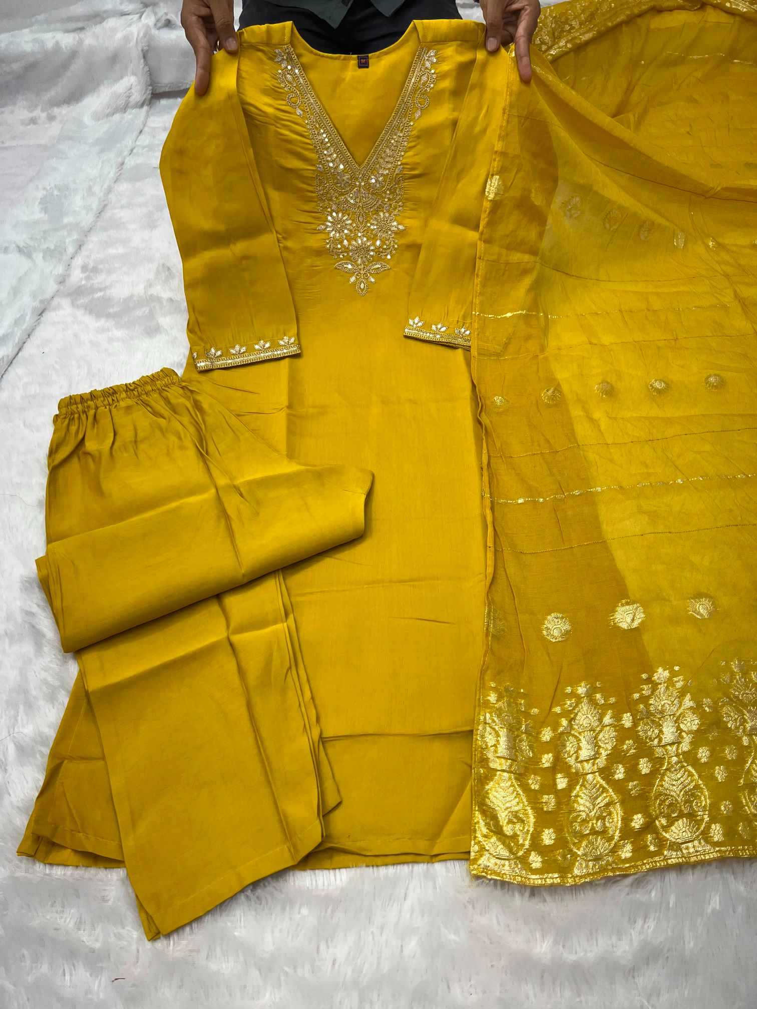 YNF Wholesale Heavy Roman Silk Embroidered Kurtis  | Surat Manufacturer