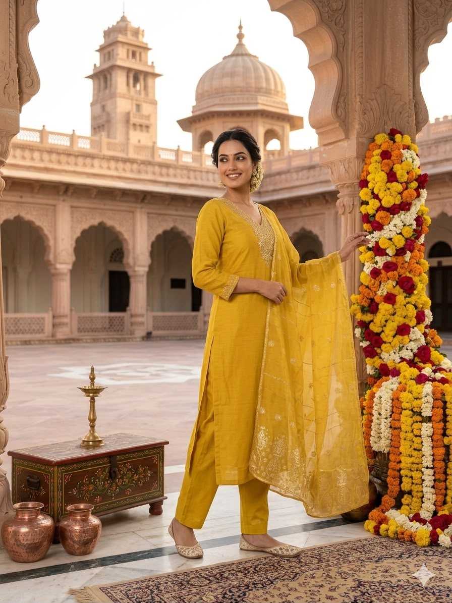 YNF Wholesale Heavy Roman Silk Embroidered Kurtis  | Surat Manufacturer