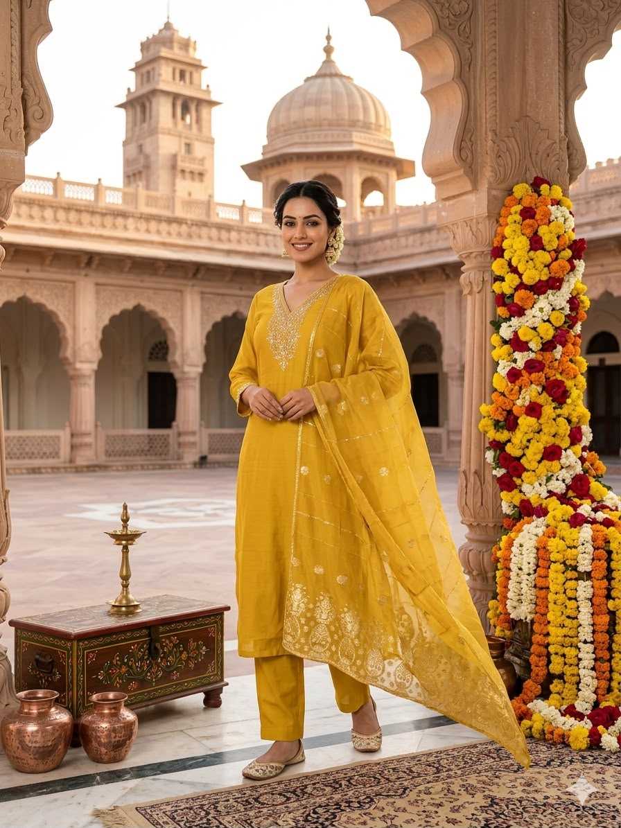 YNF Wholesale Heavy Roman Silk Embroidered Kurtis  | Surat Manufacturer