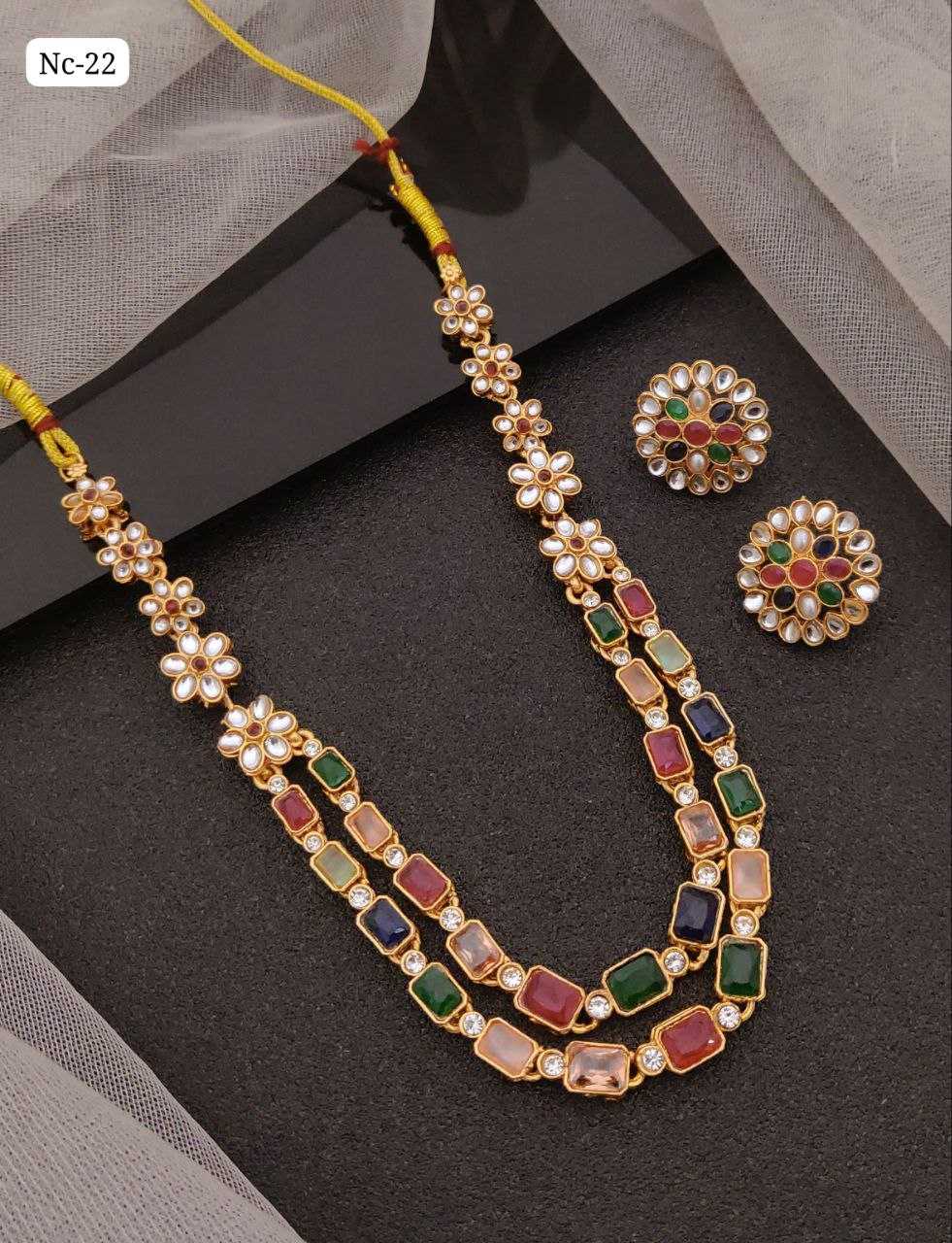 YNF Wholesale AD Diamond AD Diamond Necklace  | Surat Manufacturer