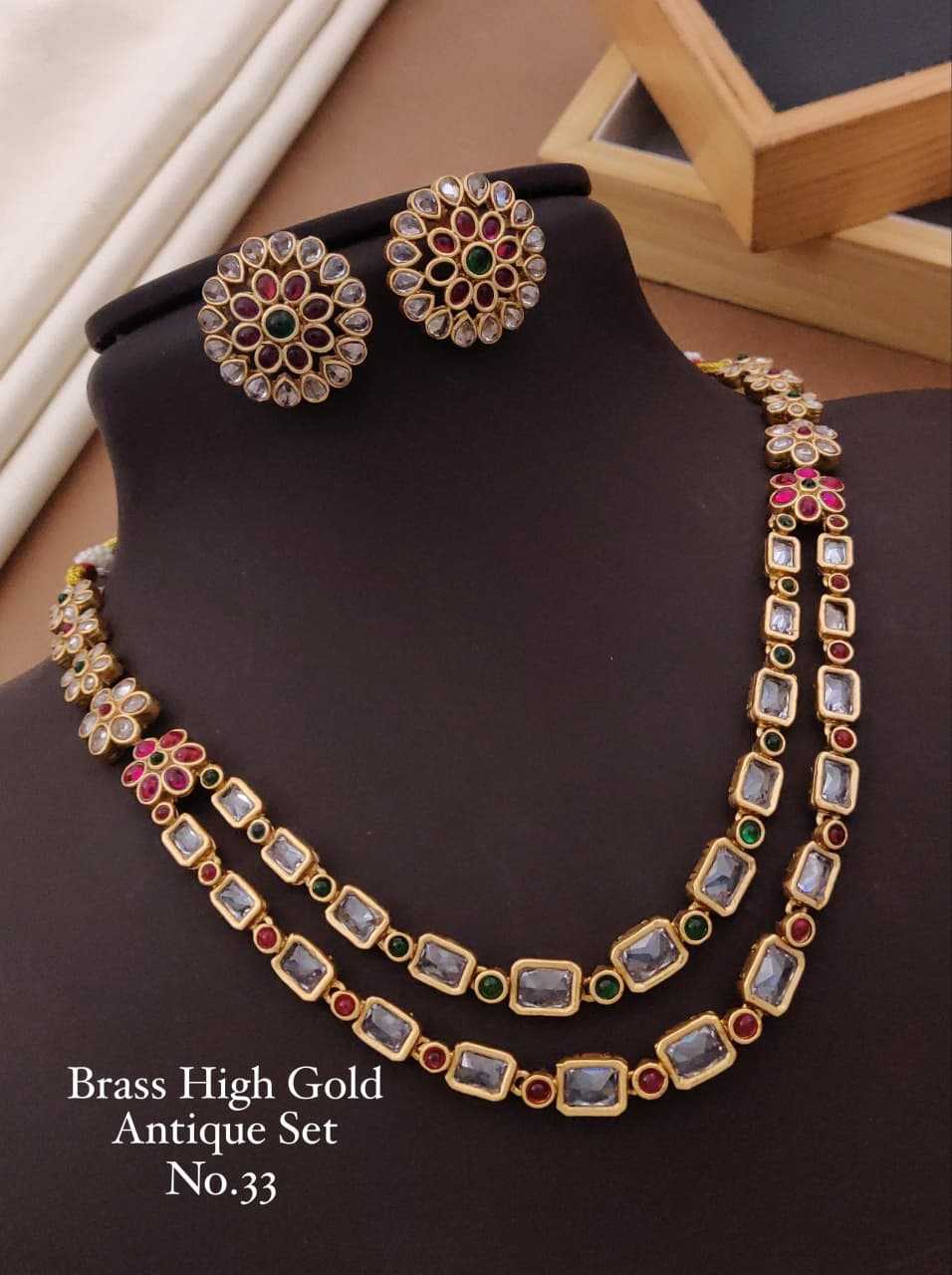 YNF Wholesale Brass AD Diamond Necklace  | Surat Manufacturer