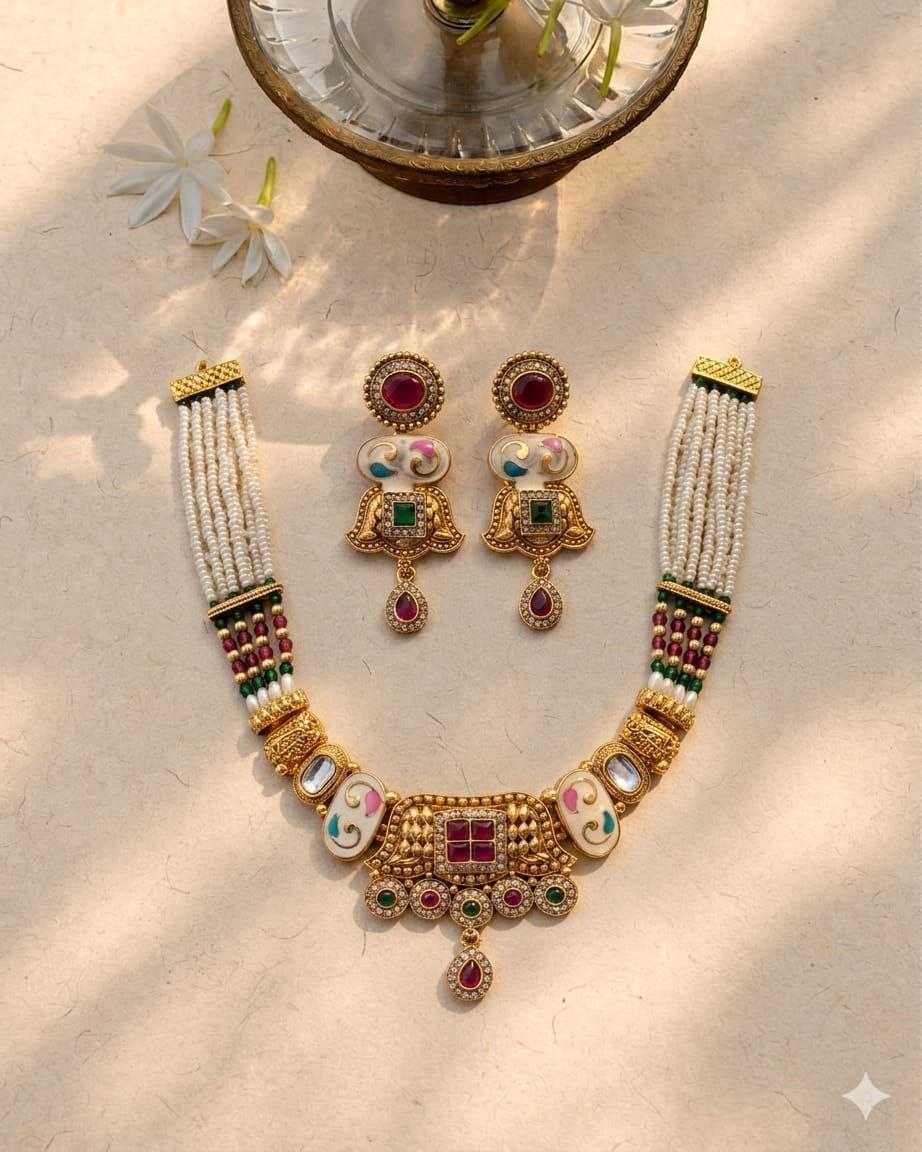 YNF Wholesale Brass Fancy Mala Necklaces  | Surat Manufacturer