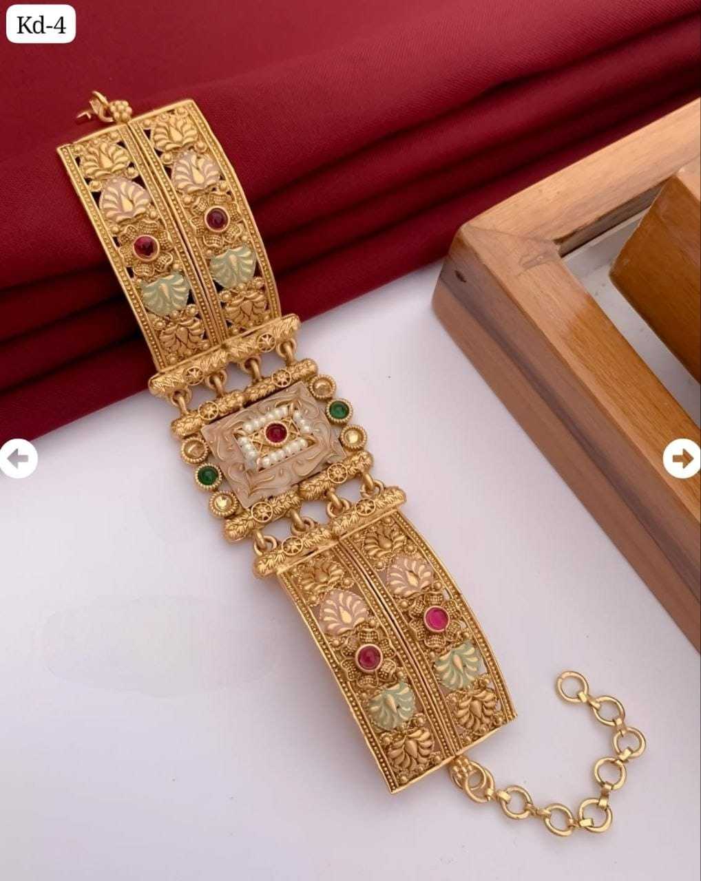 YNF Wholesale Brass Kundan Bangles  | Surat Manufacturer