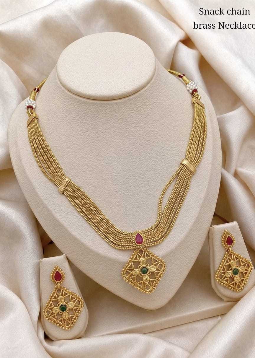 YNF Wholesale Brass Rajwadi Necklaces Set  | Surat Manufacturer