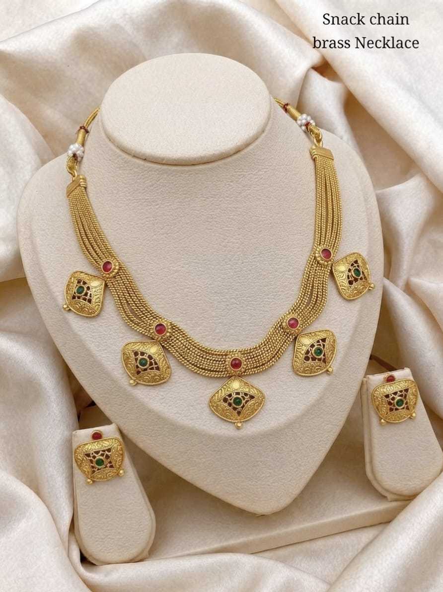 YNF Wholesale Brass Rajwadi Necklaces Set  | Surat Manufacturer