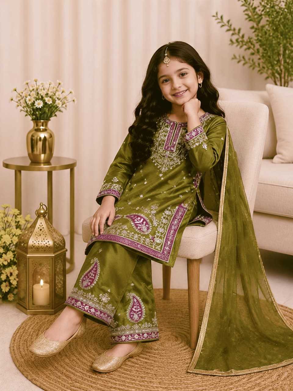 YNF Wholesale Premium Silk Kids Suit  | Surat Manufacturer
