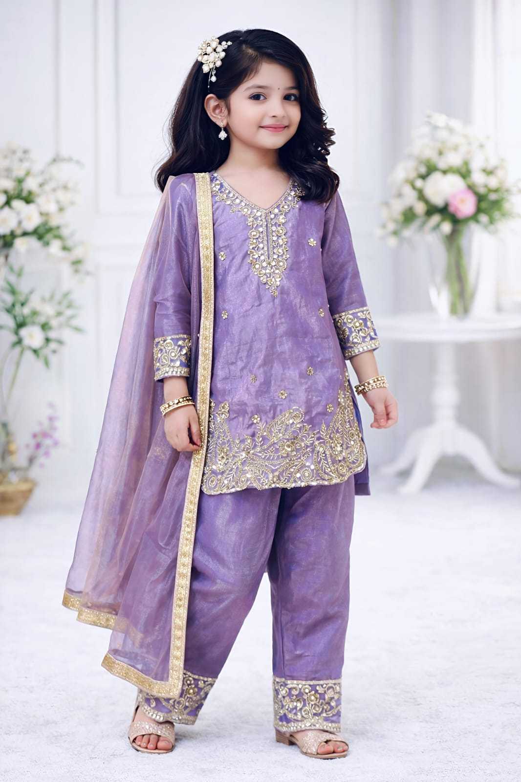YNF Wholesale Pure Silk Kids Suit  | Surat Manufacturer