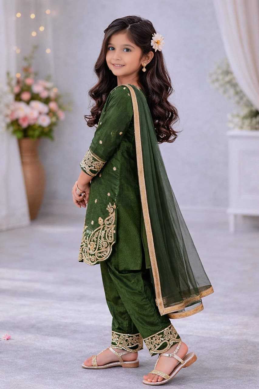 YNF Wholesale Pure Silk Kids Suit  | Surat Manufacturer