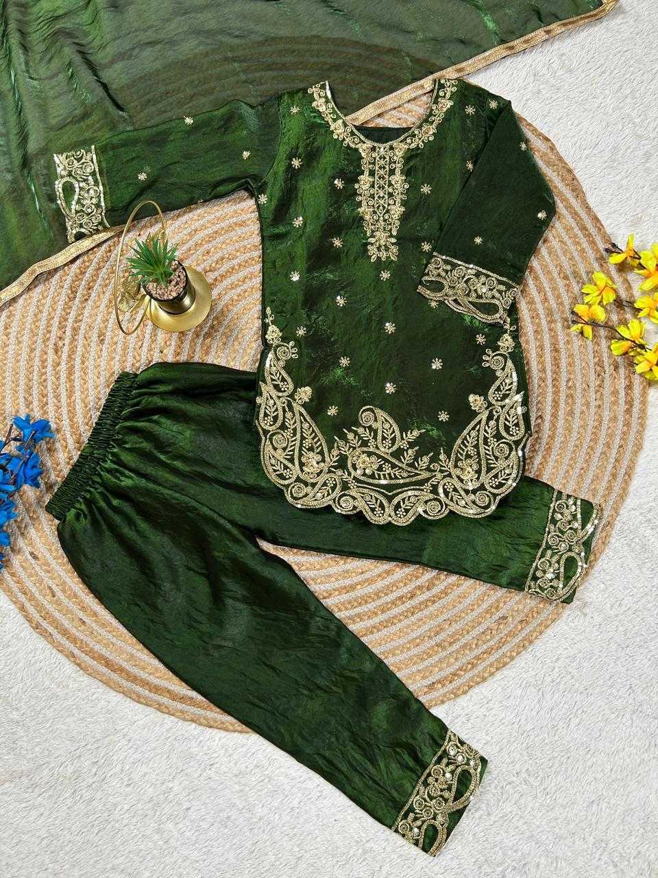 YNF Wholesale Pure Silk Kids Suit  | Surat Manufacturer