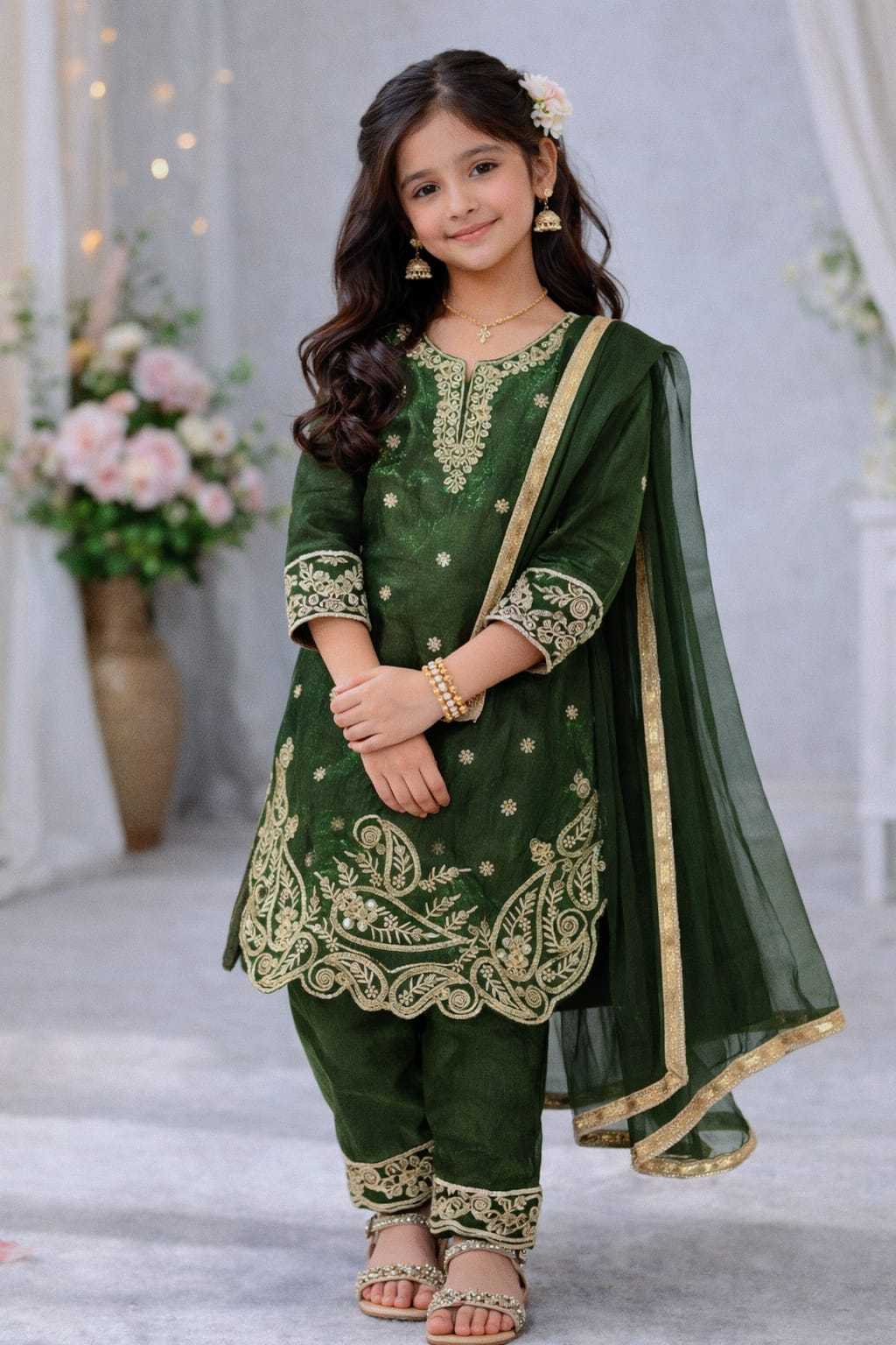 YNF Wholesale Pure Silk Kids Suit  | Surat Manufacturer