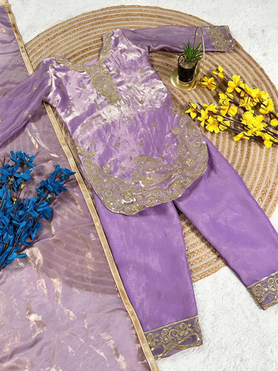 YNF Wholesale Pure Silk Kids Suit  | Surat Manufacturer