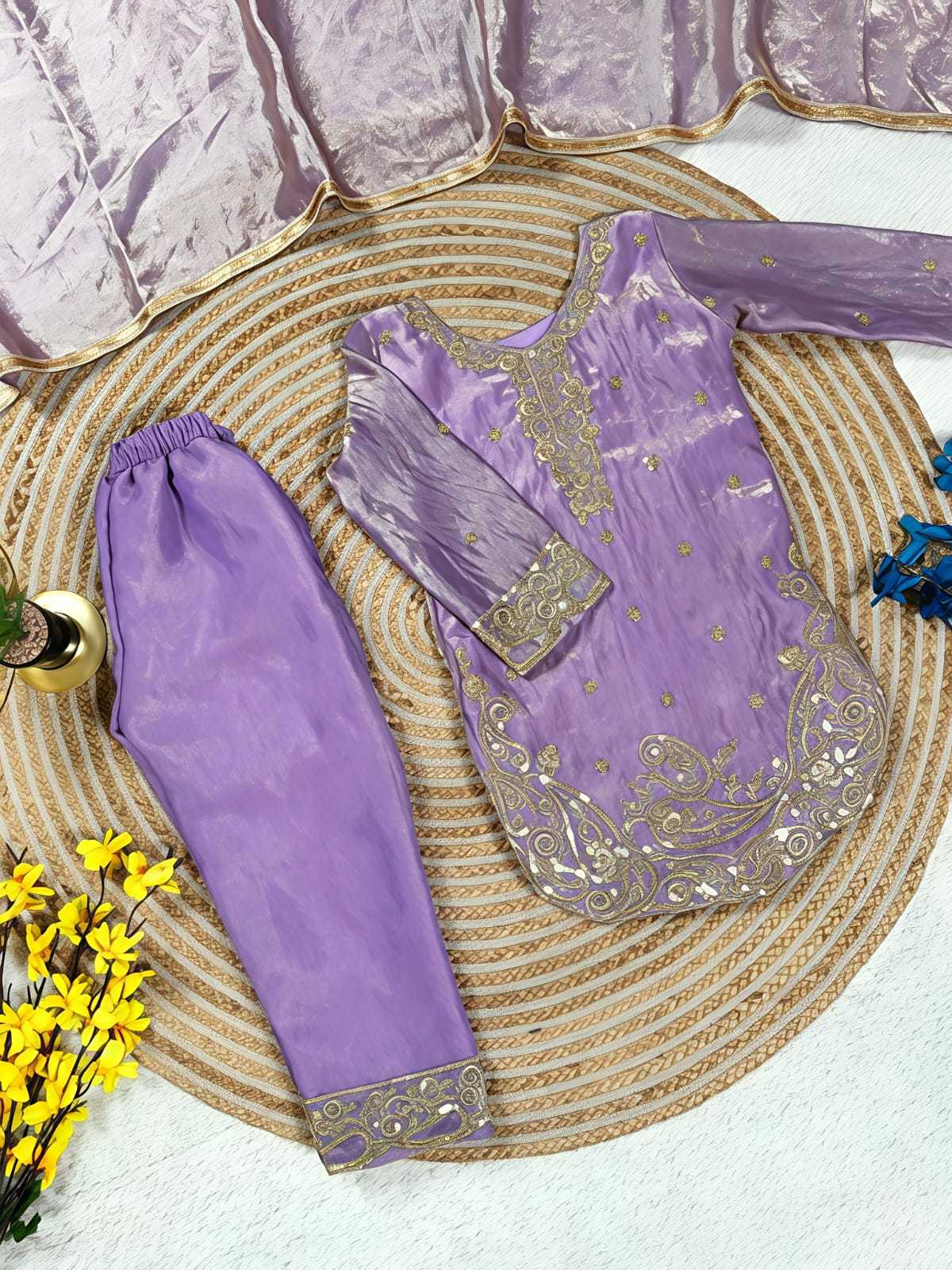 YNF Wholesale Pure Silk Kids Suit  | Surat Manufacturer