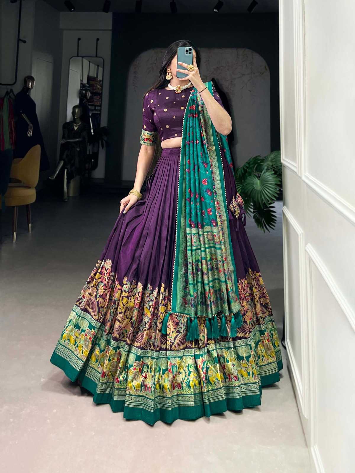 YNF Wholesale Tussar Silk Designer Lehenga  | Surat Manufacturer