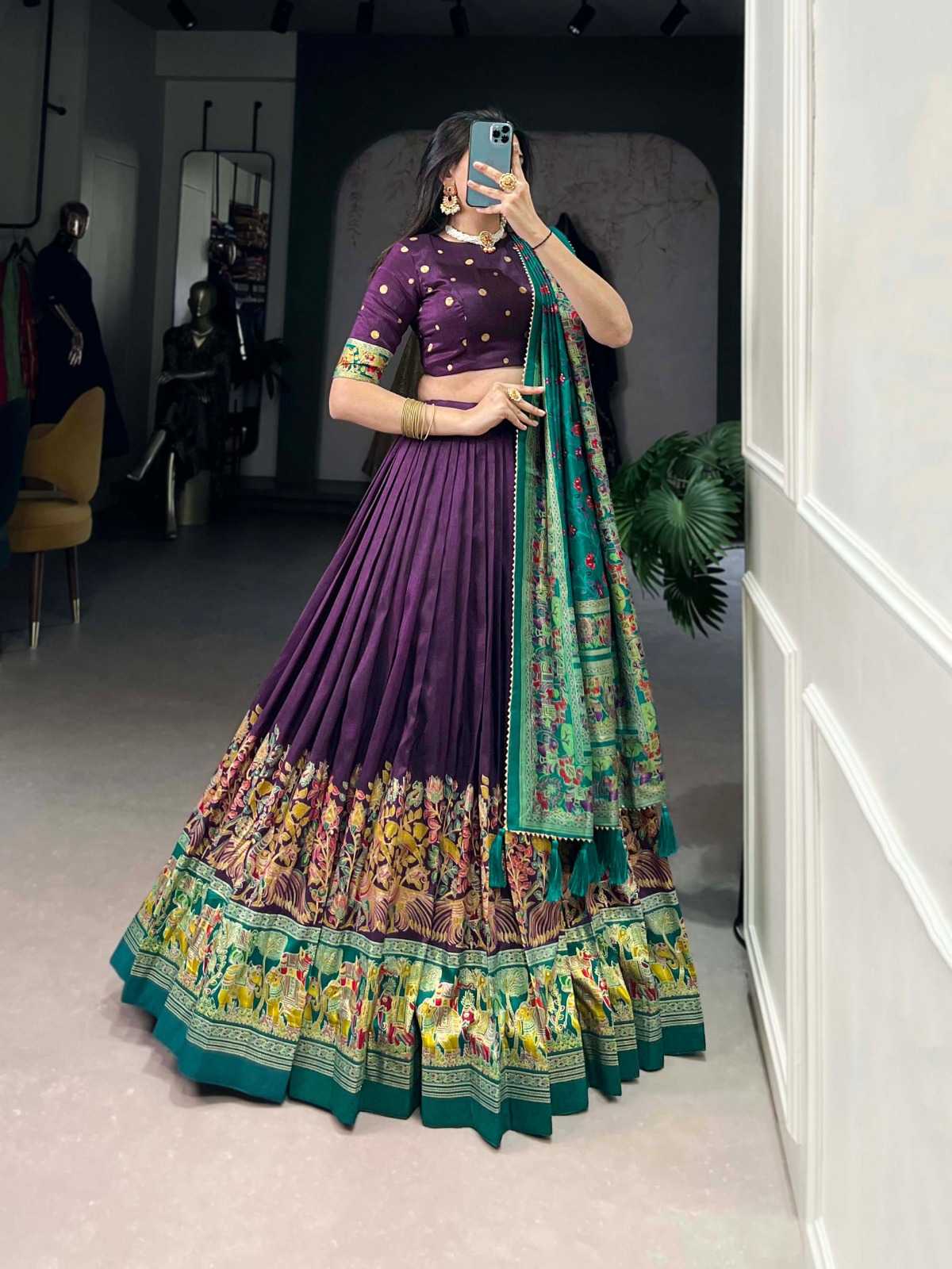 YNF Wholesale Tussar Silk Designer Lehenga  | Surat Manufacturer