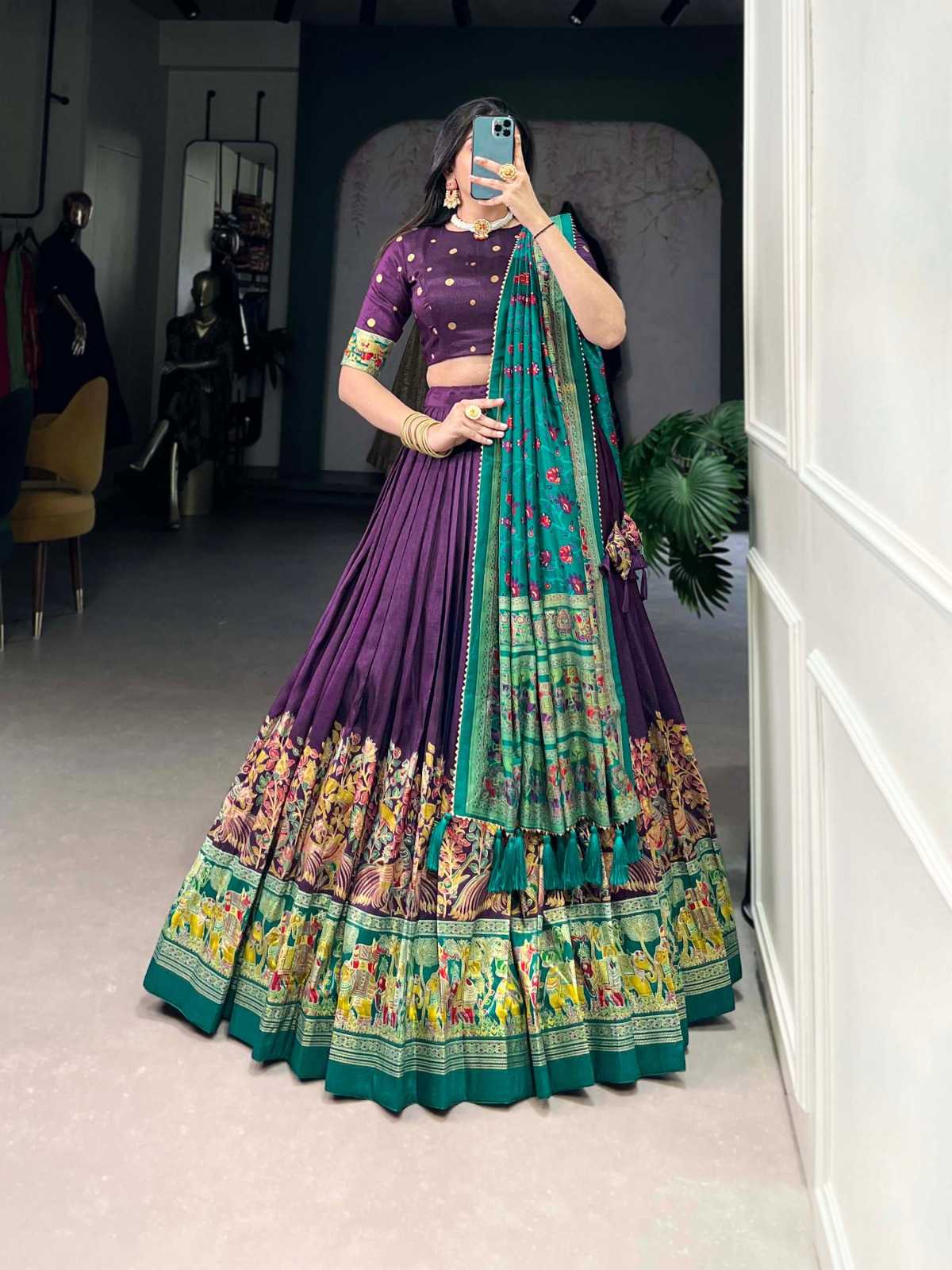 YNF Wholesale Tussar Silk Designer Lehenga  | Surat Manufacturer