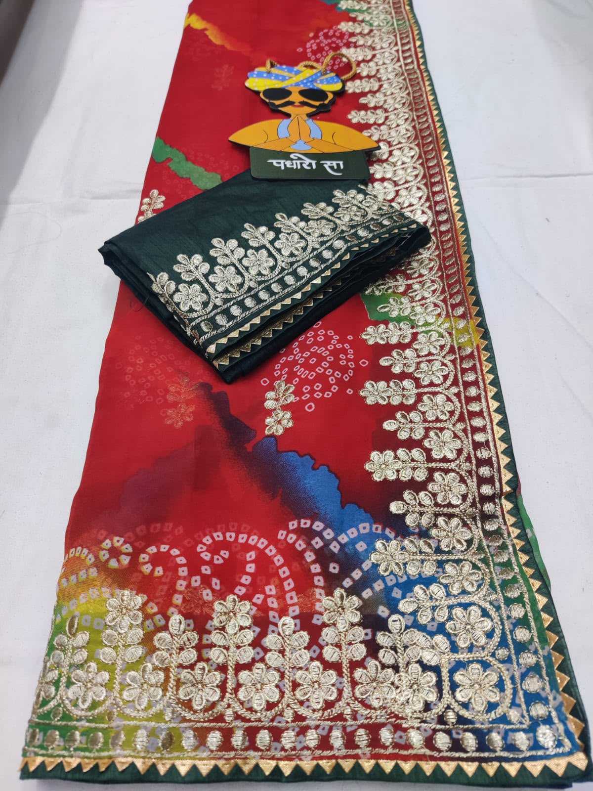YNF Wholesale Bandhani Silk Leheriya Sarees  | Surat Manufacturer