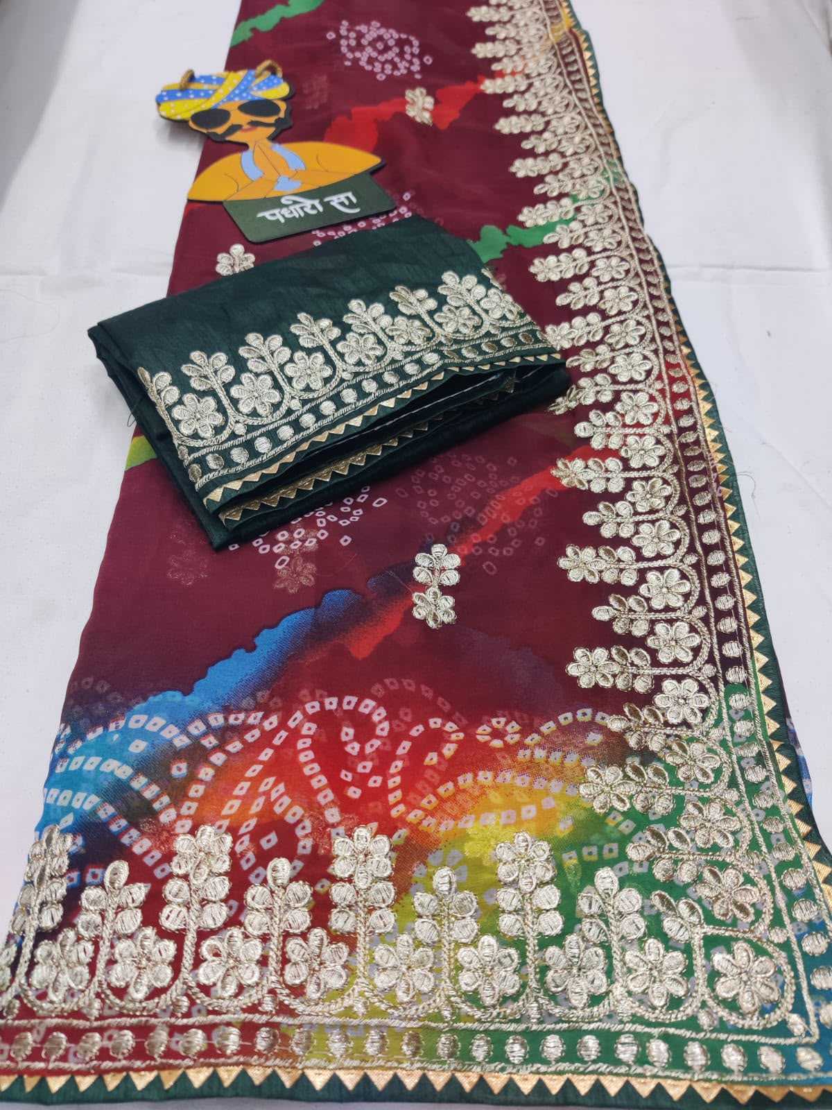 YNF Wholesale Bandhani Silk Leheriya Sarees  | Surat Manufacturer