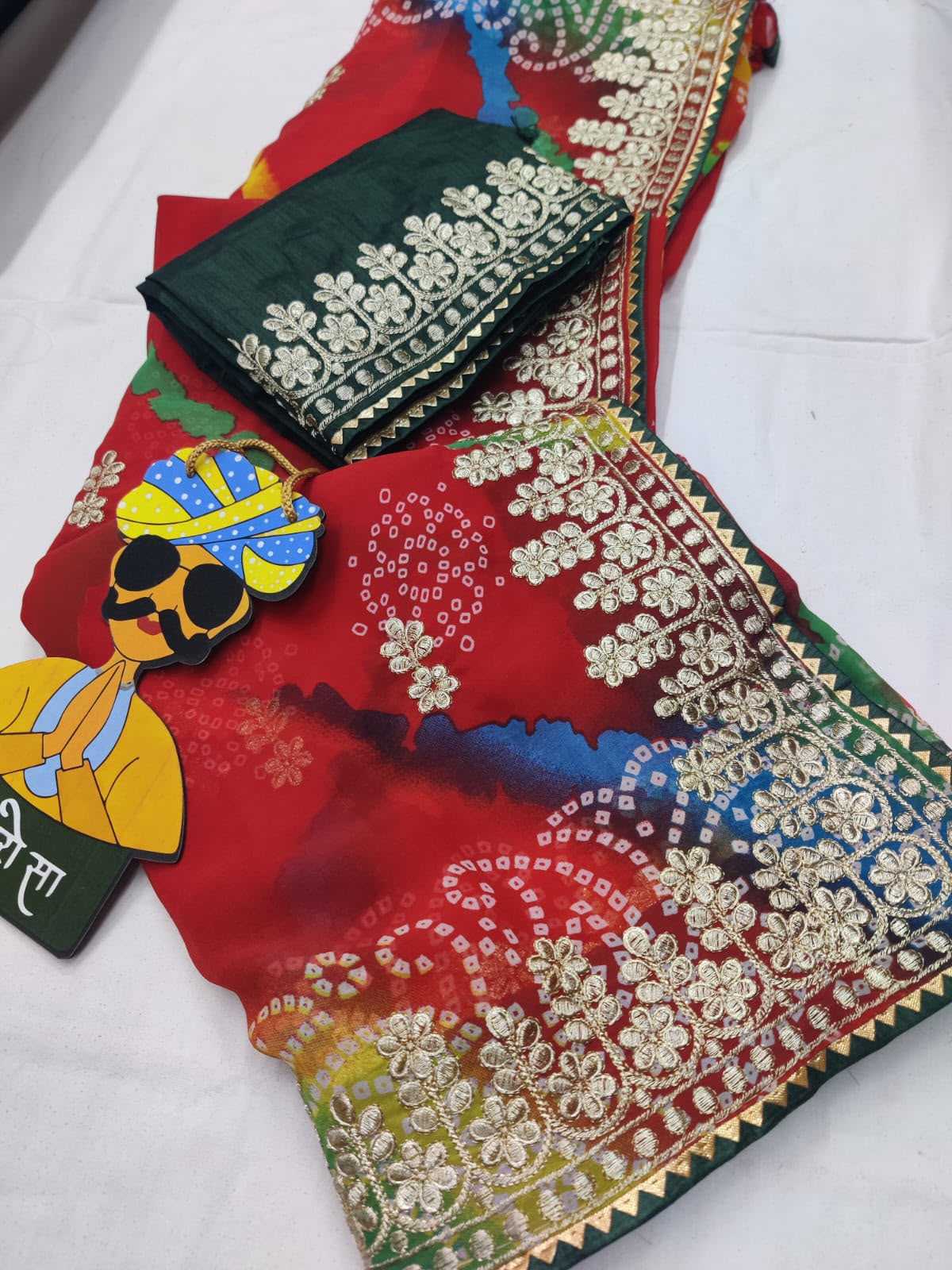 YNF Wholesale Bandhani Silk Leheriya Sarees  | Surat Manufacturer