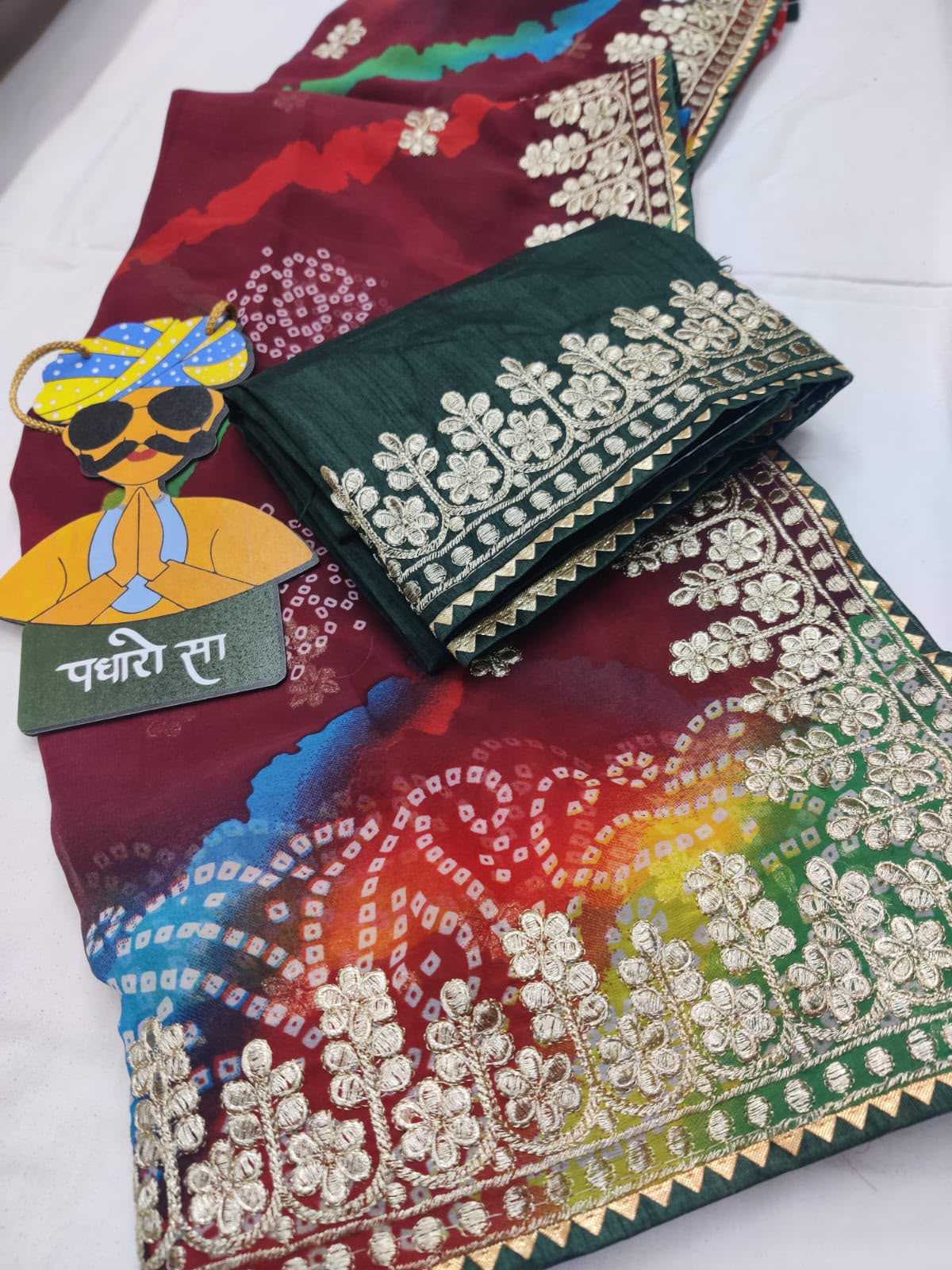 YNF Wholesale Bandhani Silk Leheriya Sarees  | Surat Manufacturer
