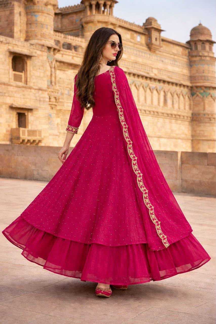 YNF Wholesale Soft Vichitra Anarkali Kurtis  | Surat Manufacturer