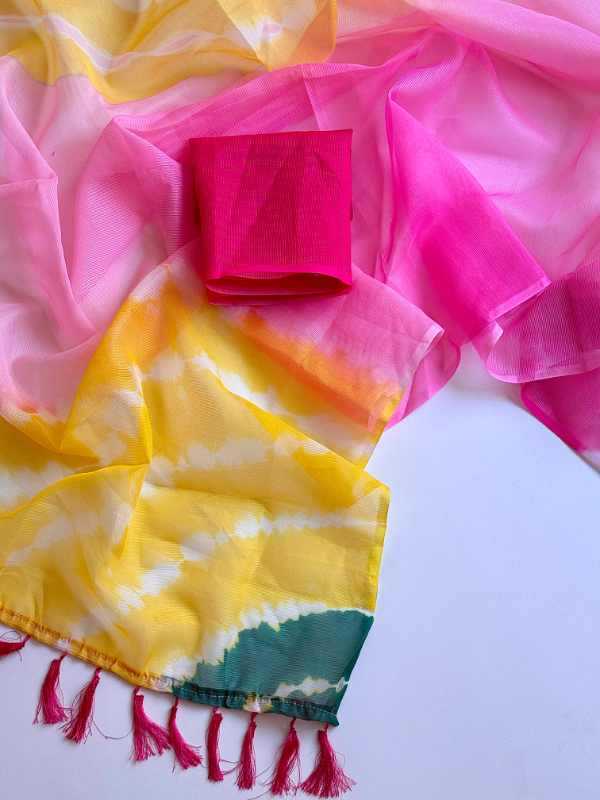 YNF Wholesale Fancy Bandhani Bandhej Sarees  | Surat Manufacturer