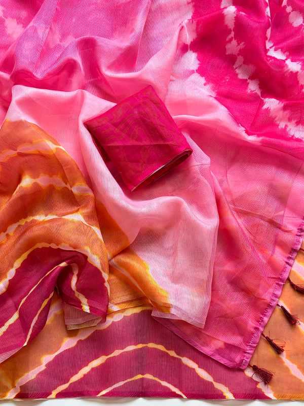 YNF Wholesale Fancy Bandhani Bandhej Sarees  | Surat Manufacturer