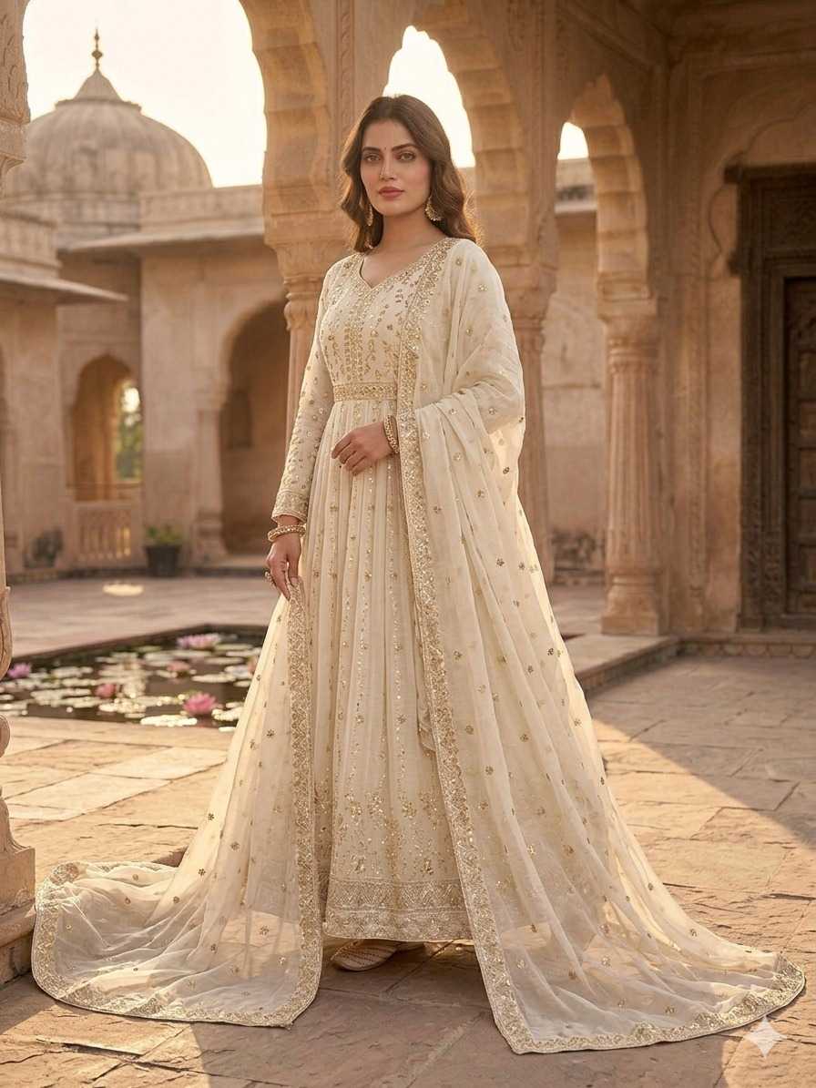 YNF Wholesale Fancy Embroidery Gowns  | Surat Manufacturer