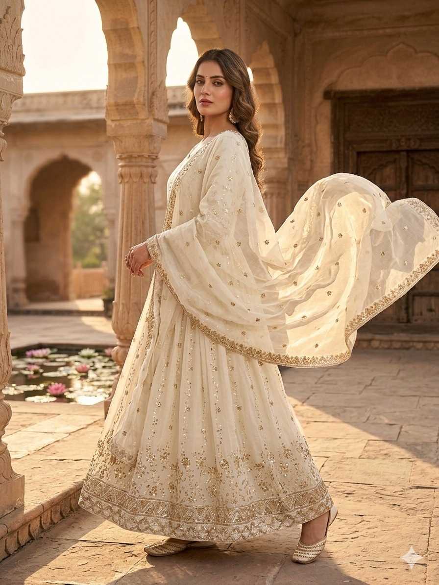 YNF Wholesale Fancy Embroidery Gowns  | Surat Manufacturer