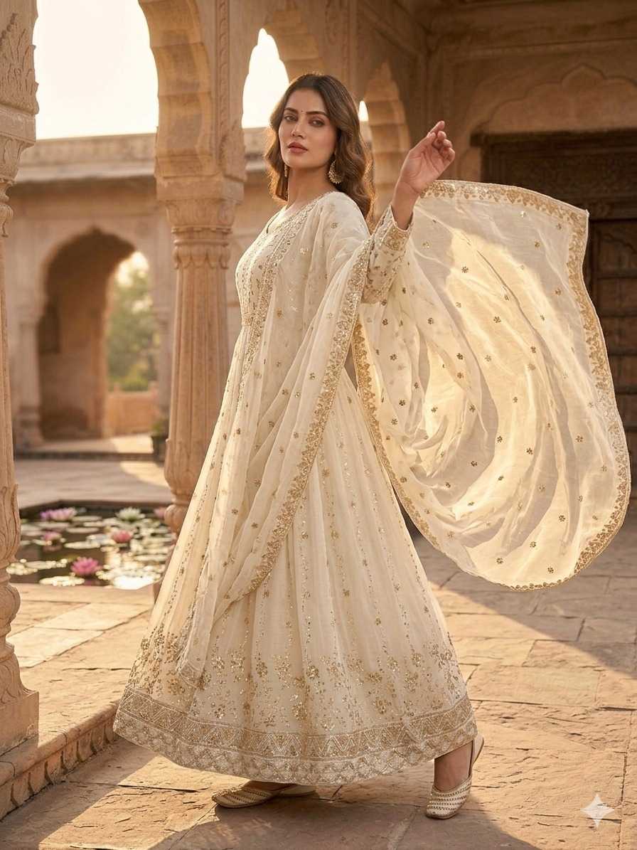 YNF Wholesale Fancy Embroidery Gowns  | Surat Manufacturer