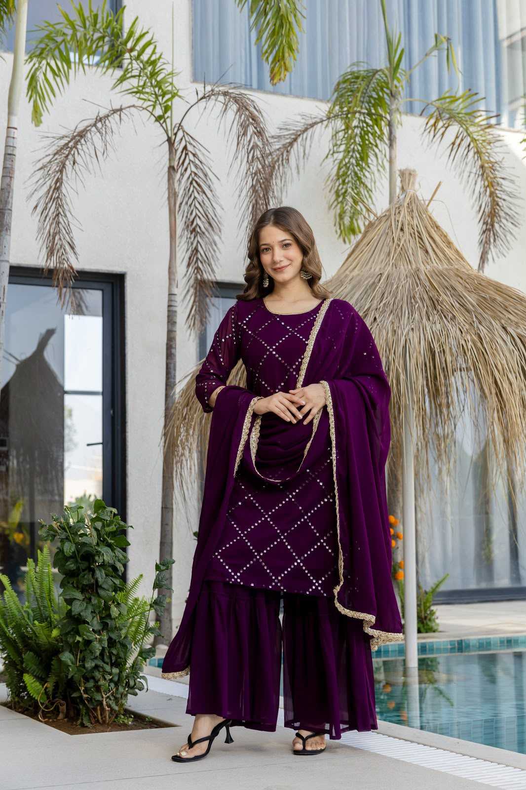 YNF Wholesale Georgette Party Wear Kurtis  | Surat Manufacturer