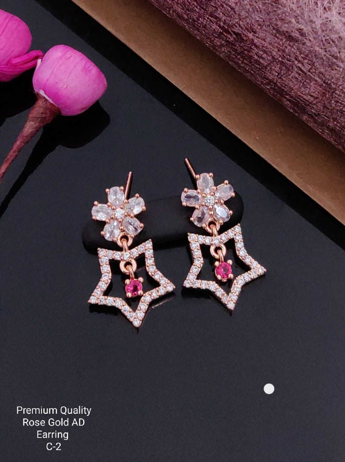 YNF Wholesale Brass Fancy Earrings  | Surat Manufacturer