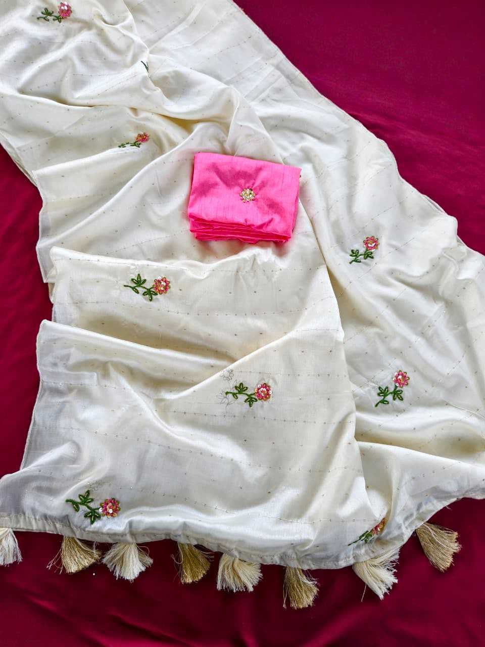 YNF Wholesale Pure Viscos Embroidered Sarees  | Surat Manufacturer