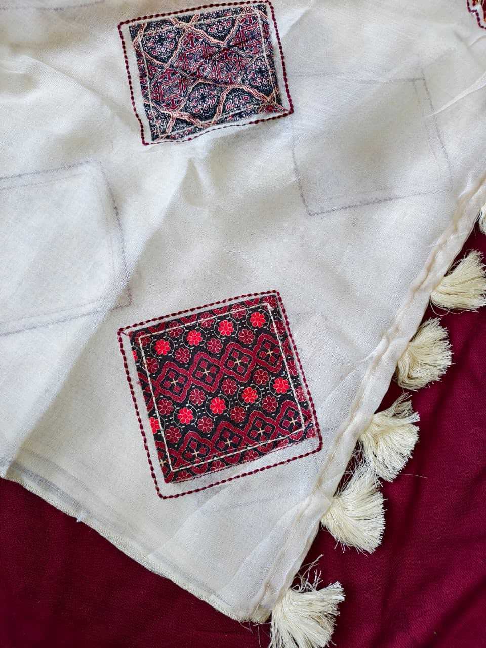 YNF Wholesale Linen White Sarees  | Surat Manufacturer