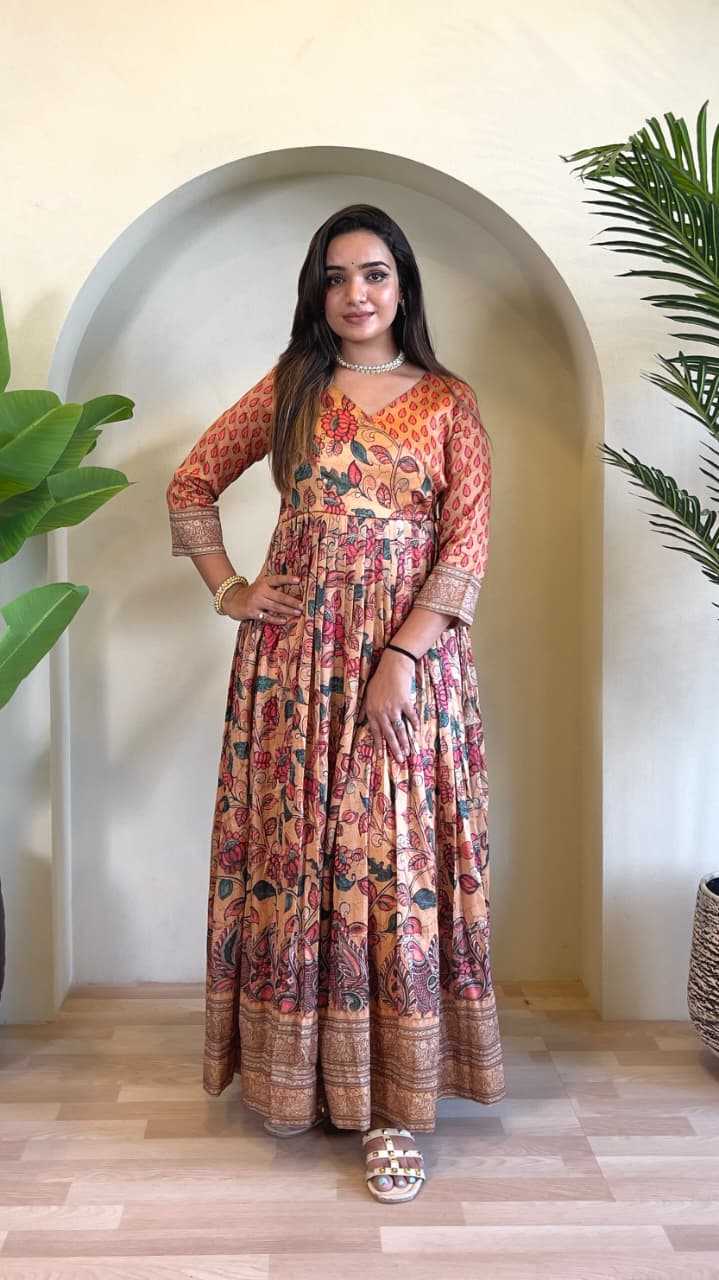 YNF Wholesale Silk Printed Gowns  | Surat Manufacturer