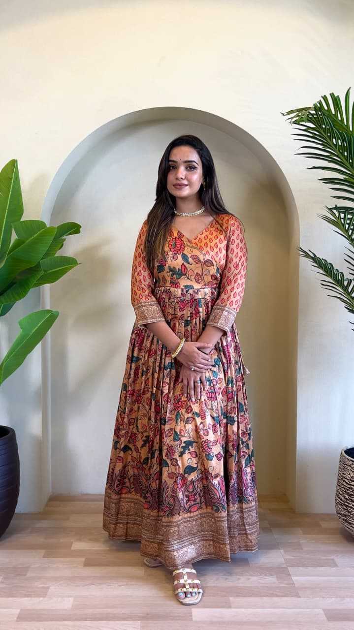 YNF Wholesale Silk Printed Gowns  | Surat Manufacturer