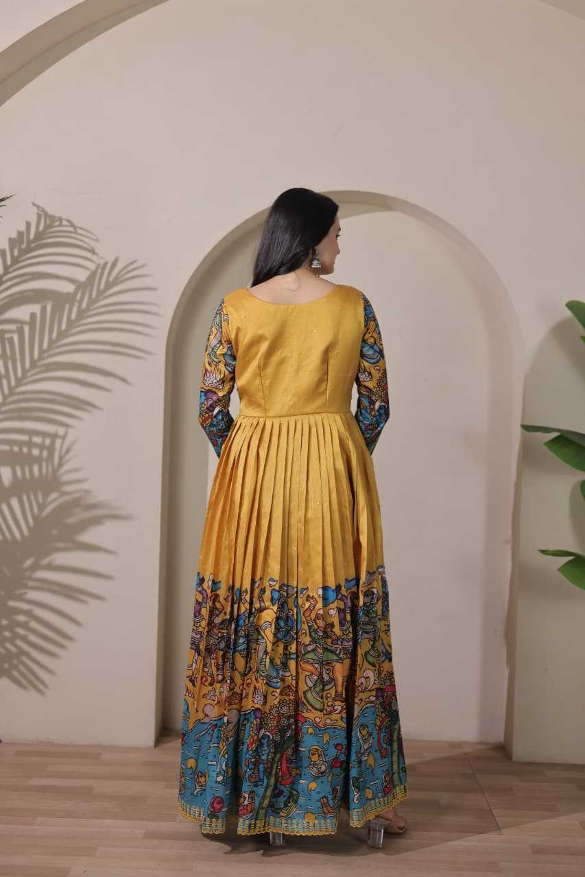 YNF Wholesale Tussar Silk Party Gowns  | Surat Manufacturer