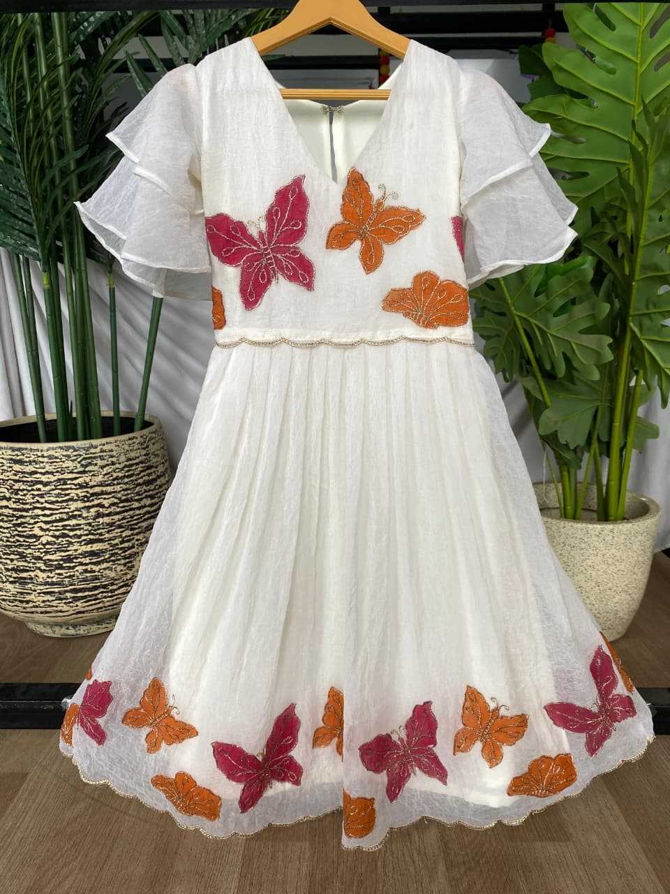 YNF Wholesale Organza Kids Gown  | Surat Manufacturer