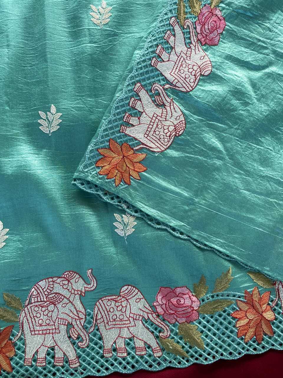 YNF Wholesale Pure Viscos Embroidered Sarees  | Surat Manufacturer