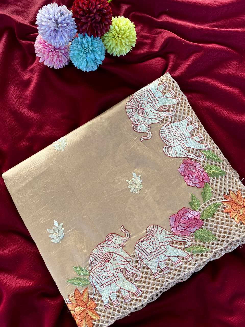 YNF Wholesale Pure Viscos Embroidered Sarees  | Surat Manufacturer