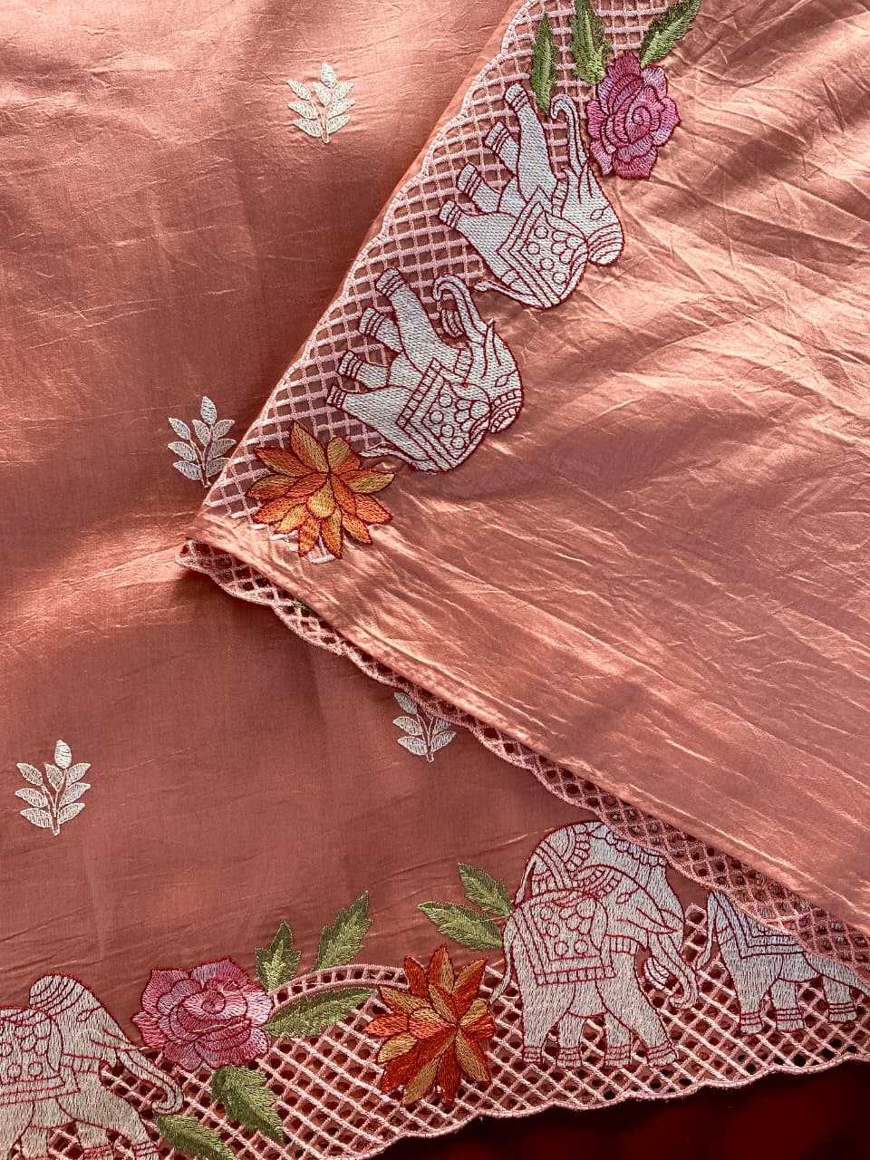YNF Wholesale Pure Viscos Embroidered Sarees  | Surat Manufacturer