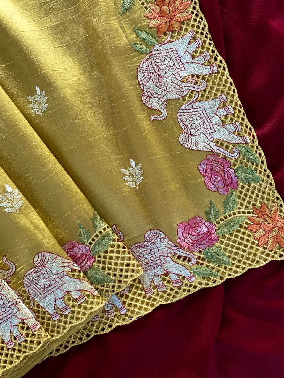 YNF Wholesale Pure Viscos Embroidered Sarees  | Surat Manufacturer
