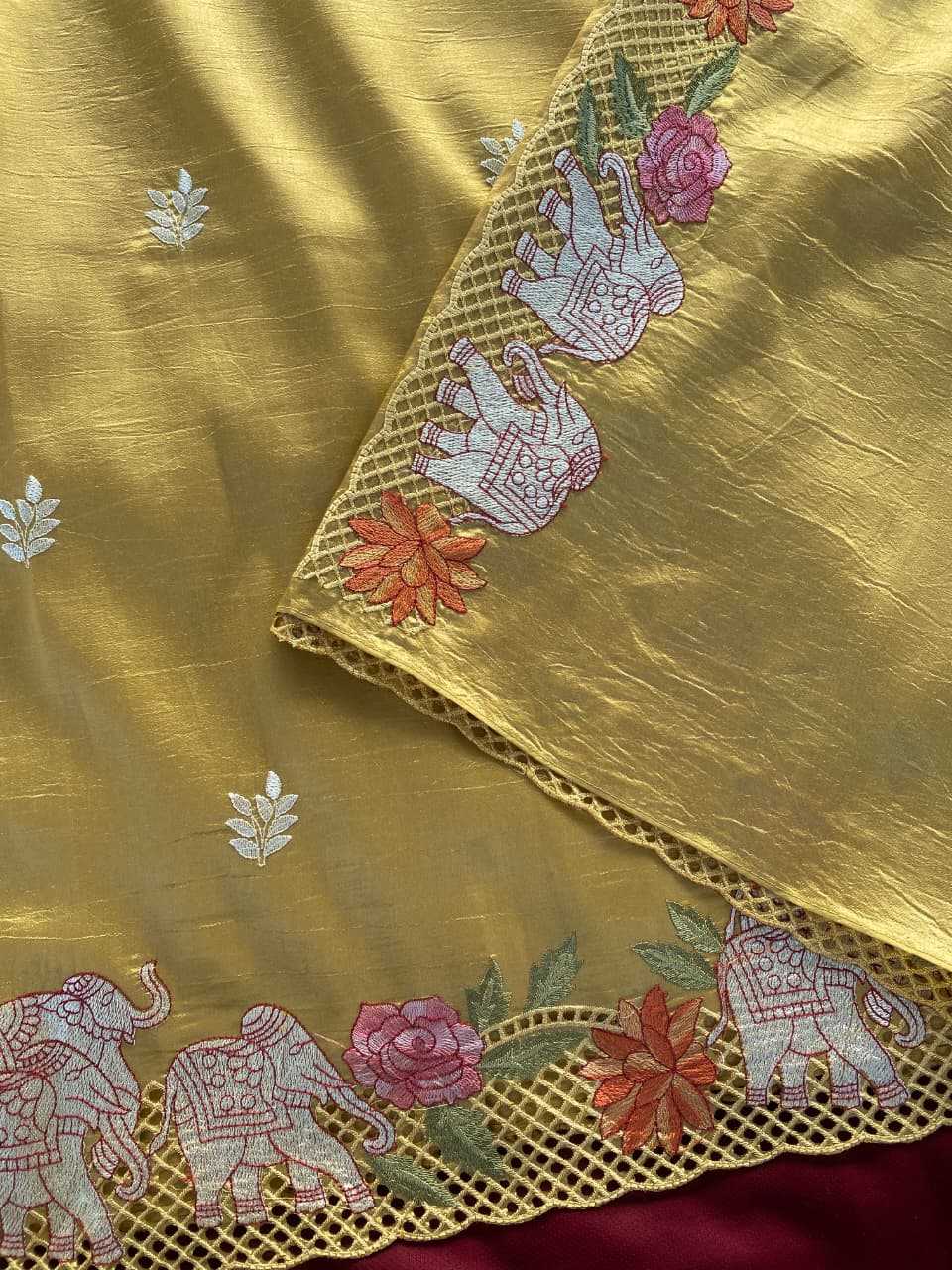 YNF Wholesale Pure Viscos Embroidered Sarees  | Surat Manufacturer