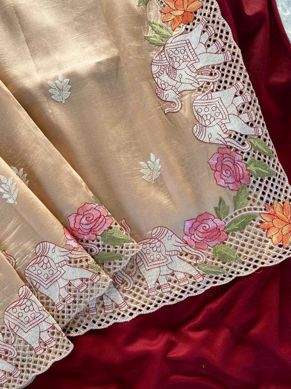 YNF Wholesale Pure Viscos Embroidered Sarees  | Surat Manufacturer