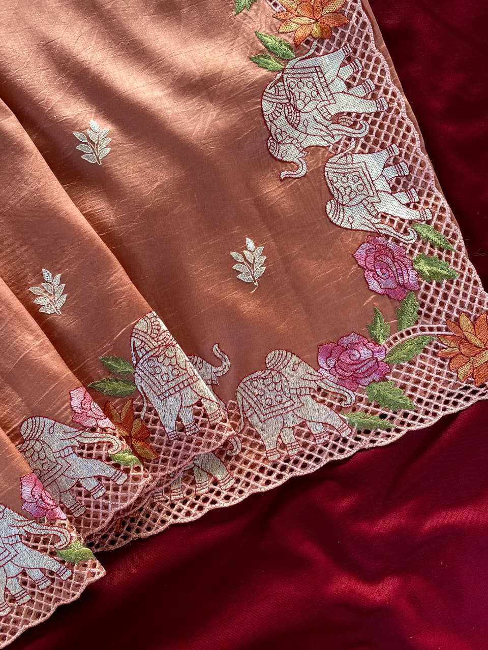 YNF Wholesale Pure Viscos Embroidered Sarees  | Surat Manufacturer