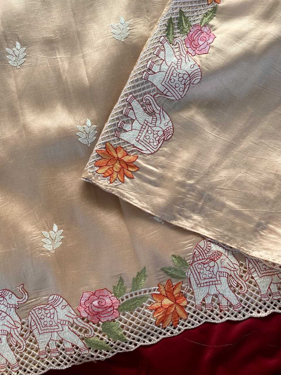 YNF Wholesale Pure Viscos Embroidered Sarees  | Surat Manufacturer