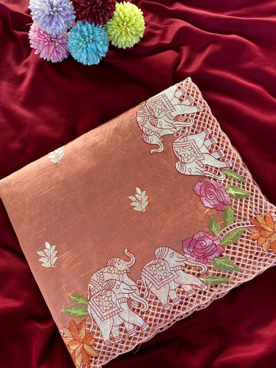 YNF Wholesale Pure Viscos Embroidered Sarees  | Surat Manufacturer