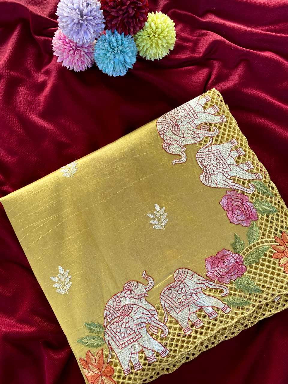 YNF Wholesale Pure Viscos Embroidered Sarees  | Surat Manufacturer