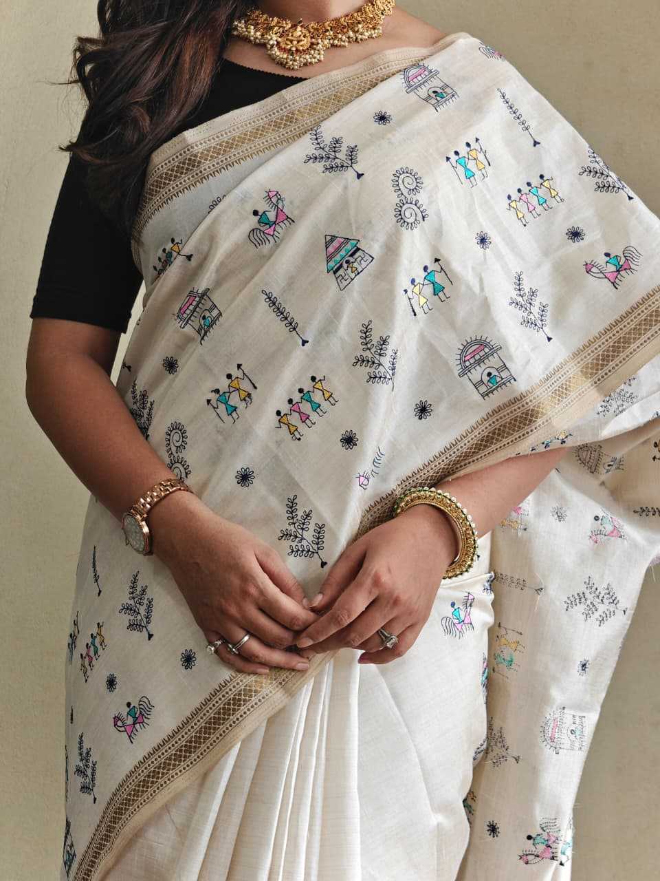 YNF Wholesale Tussar Silk Embroidered Sarees  | Surat Manufacturer