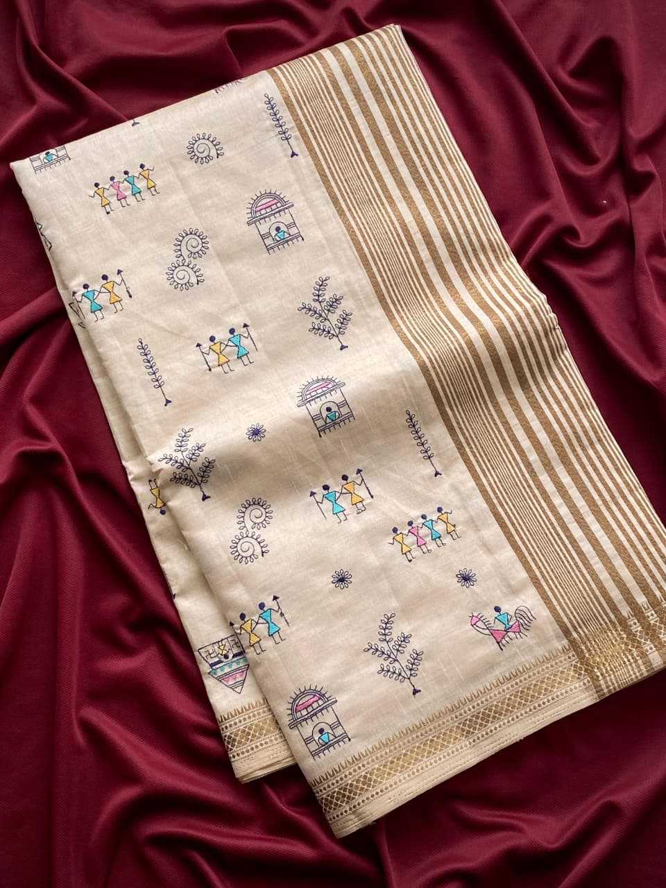 YNF Wholesale Tussar Silk Embroidered Sarees  | Surat Manufacturer