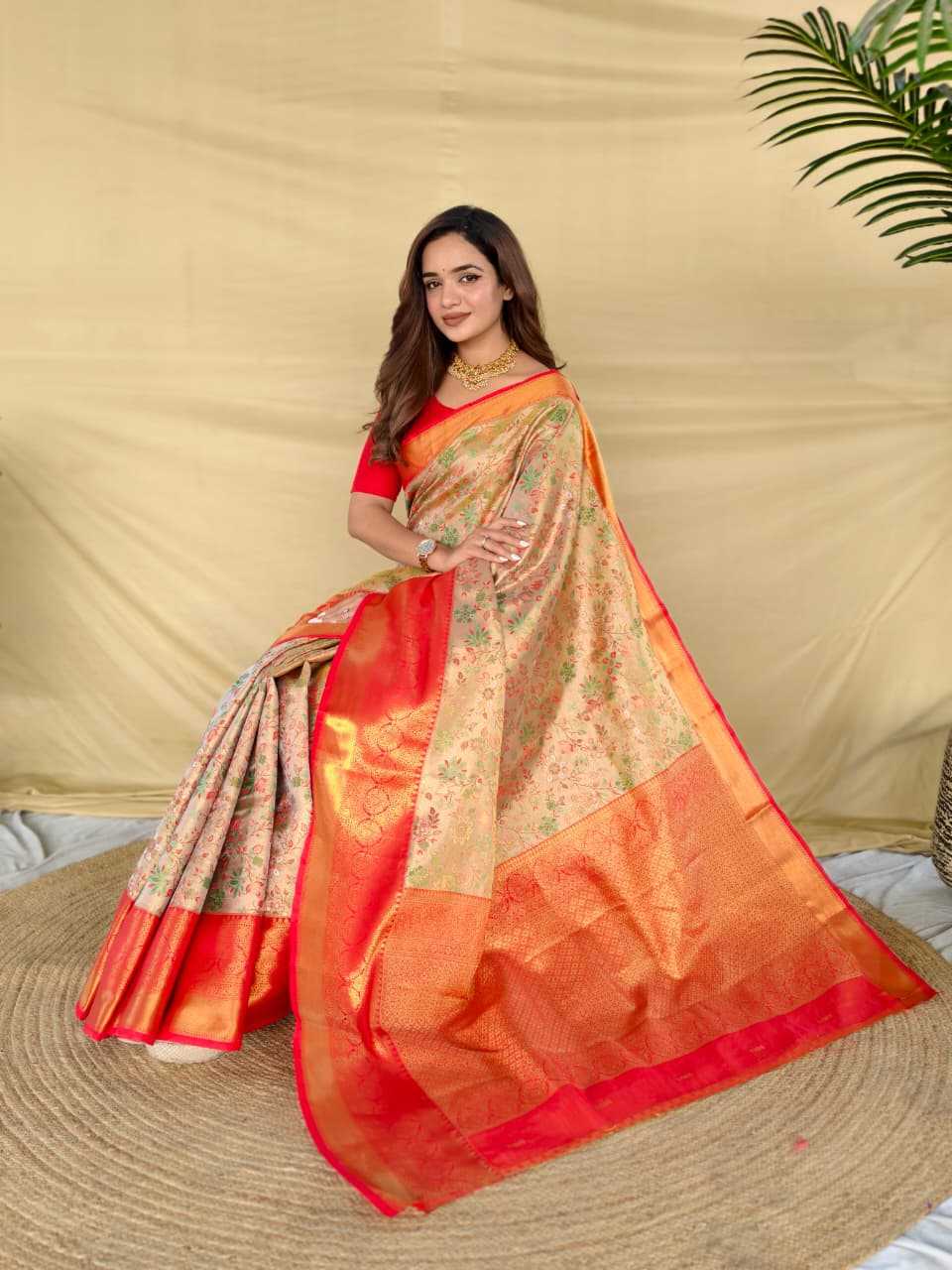 YNF Wholesale Kanjivaram Silk Zari Border Silk Sarees  | Surat Manufacturer